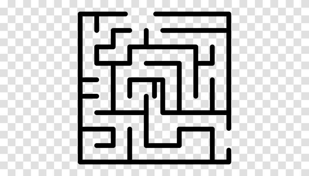 Business Labyrinth Game Hedge Maze Labyrinth Maze Puzzle Icon, Pac Man Transparent Png