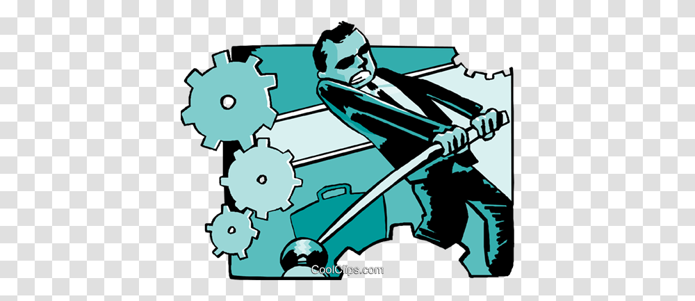 Business Man Adjusting Cogs Of Machine Royalty Free Vector Clip, Person, Human Transparent Png