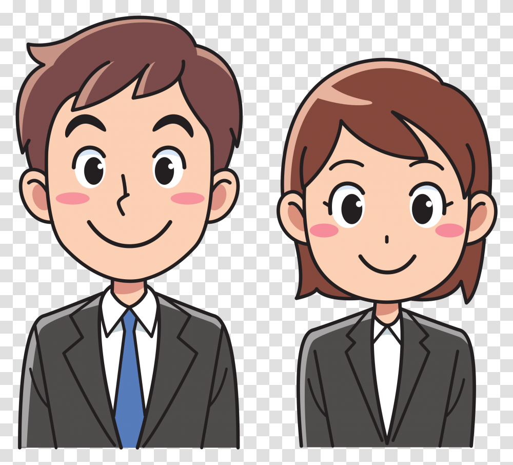 Business Man And Woman Business Man And Woman Clipart, Person, Face, Dating, Tie Transparent Png