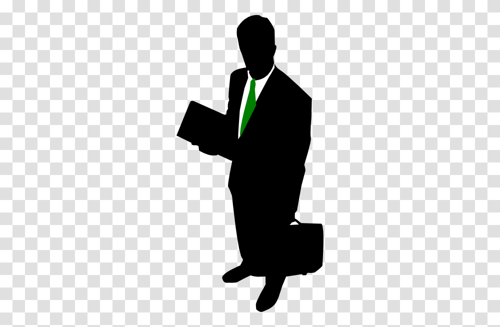 Business Man Green Tie Clip Arts Download, Silhouette, Person, Suit, Overcoat Transparent Png