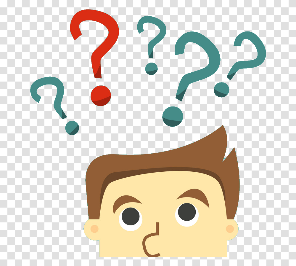 Business Man In Indecision On A Question Mark Vector Question Clipart, Confetti, Paper, Poster, Advertisement Transparent Png