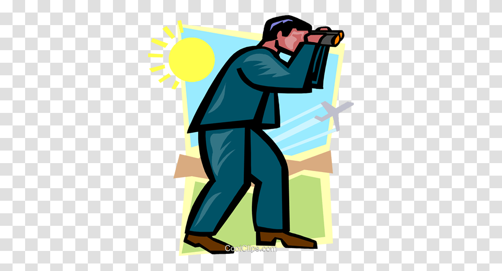 Business Man Looking Ahead Royalty Free Vector Clip Art, Drawing, Photography, Poster, Cleaning Transparent Png