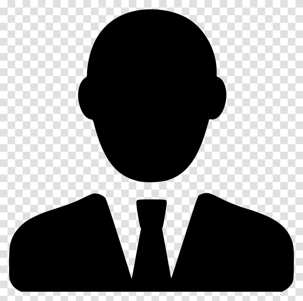 Business Man Silhouette Customer Image Black And White, Stencil Transparent Png