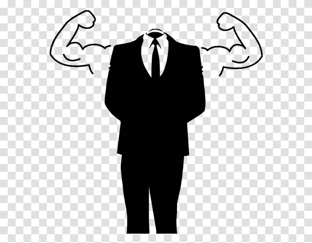 Business Man Suit Anonymous Strength Muscles Believe In Yourself Clipart, Nature, Outdoors, Silhouette, Overcoat Transparent Png