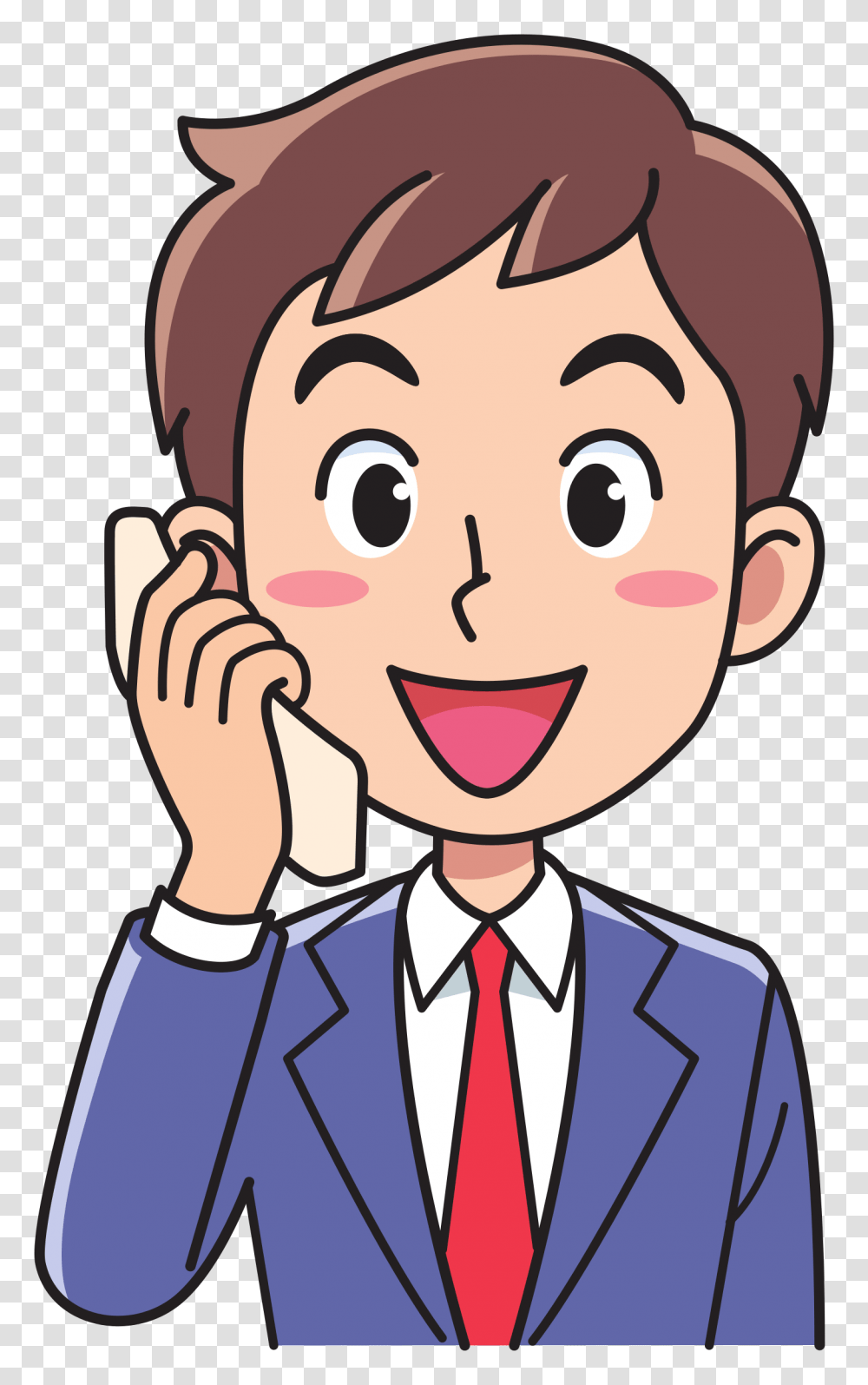 Business Man Using A Phone Icons, Face, Head, Jaw, Doodle Transparent Png