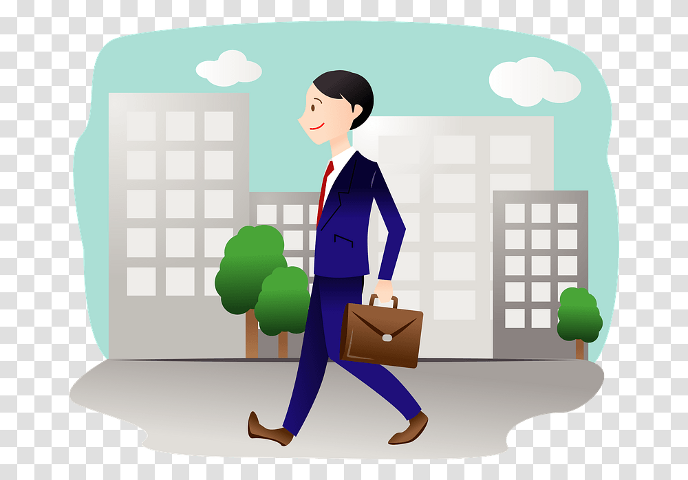 Business Man Walking Clipart 84 Keyboard, Person, Suit, Overcoat Transparent Png
