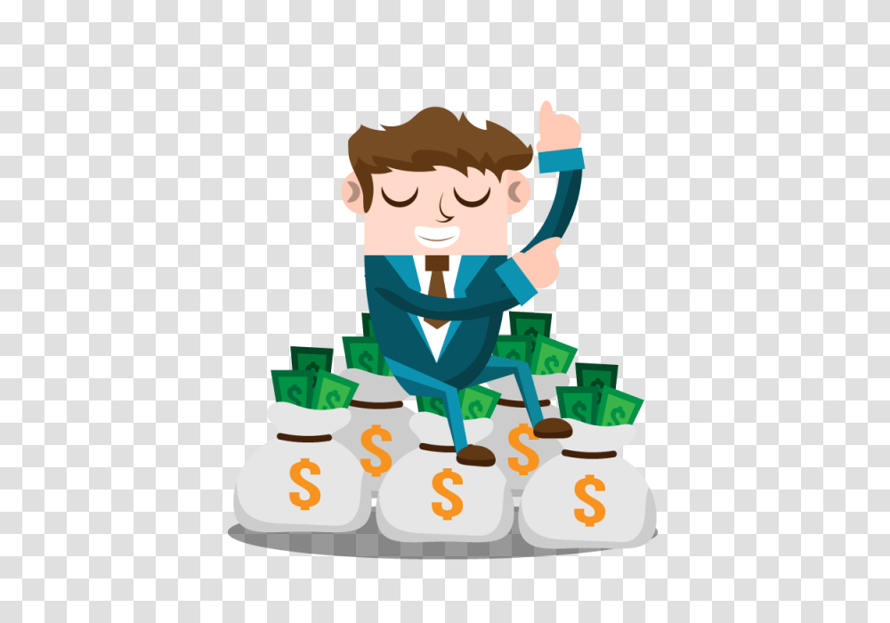 Business Man With Money Business People Man And Vector, Outdoors, Garden, Drawing Transparent Png