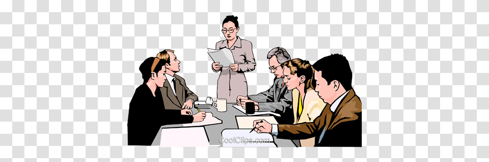 Business Meeting People In Royalty Free Vector Clip Art, Person, Audience, Crowd, Sitting Transparent Png