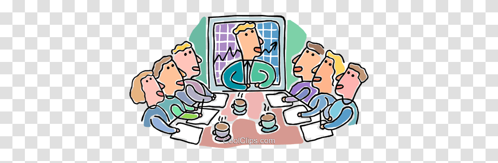 Business Meeting Royalty Free Vector Clip Art Illustration, Video Gaming, Worker, Bartender, Crowd Transparent Png
