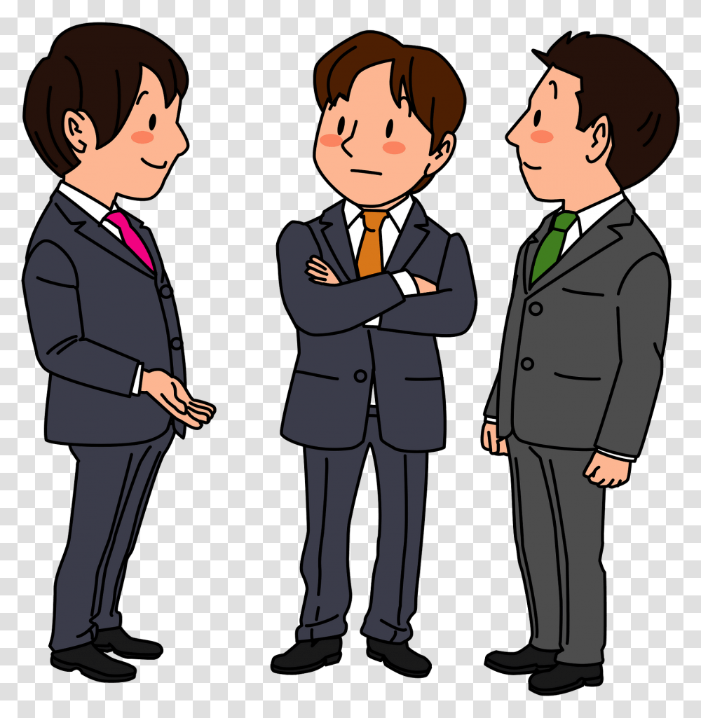 Business Men Are Talking Clipart Business Man Businessman Icon, Person, Suit, Overcoat, Clothing Transparent Png