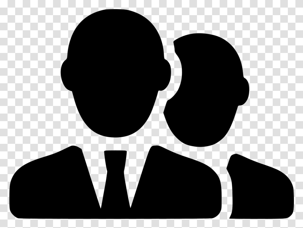 Business Men Human Capital Icon, Silhouette, Stencil Transparent Png