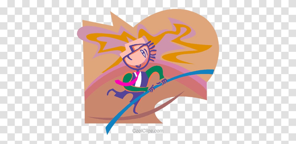 Business Metaphors Tightrope Walking Royalty Free Vector Clip Art, Drawing, Doodle, Outdoors Transparent Png