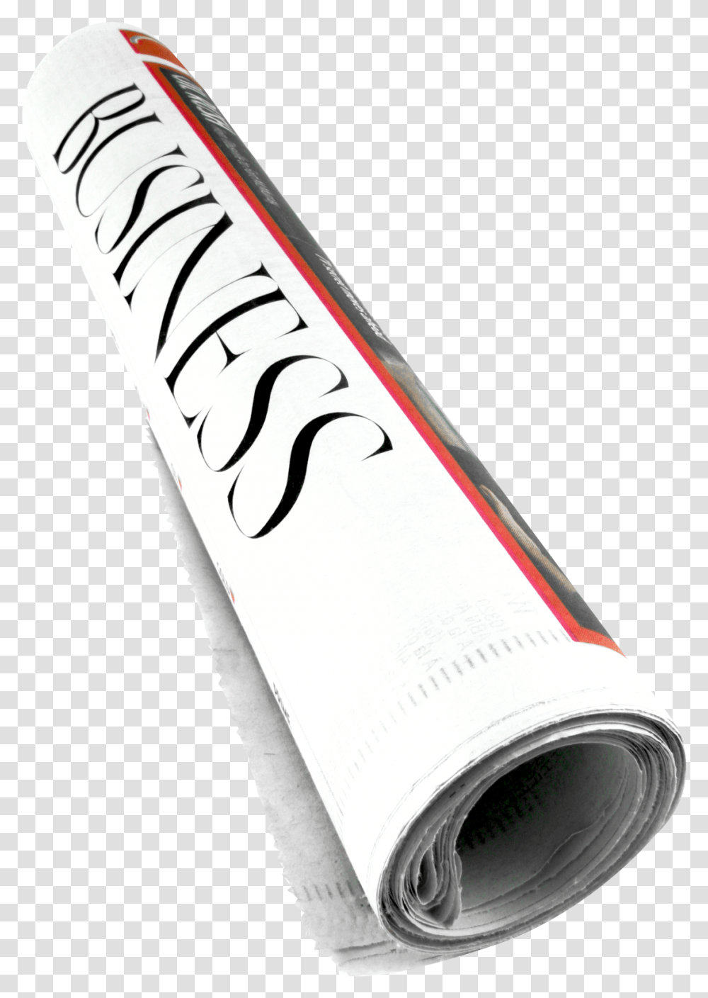 Business Newspaper Image Rolled Up Newspaper Roll, Text Transparent Png