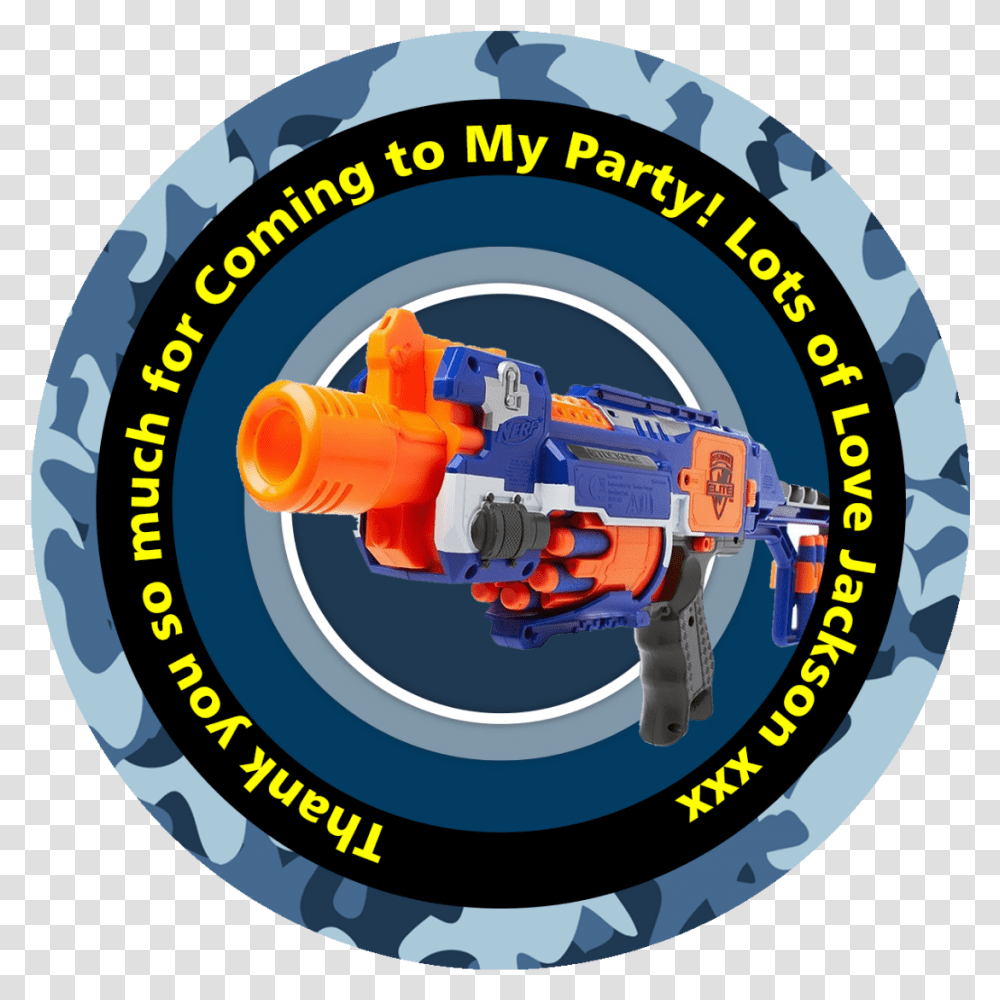Business Office & Industrial 48 X Personalised Nerf Gun Circle, Label, Text, Machine, Sphere Transparent Png