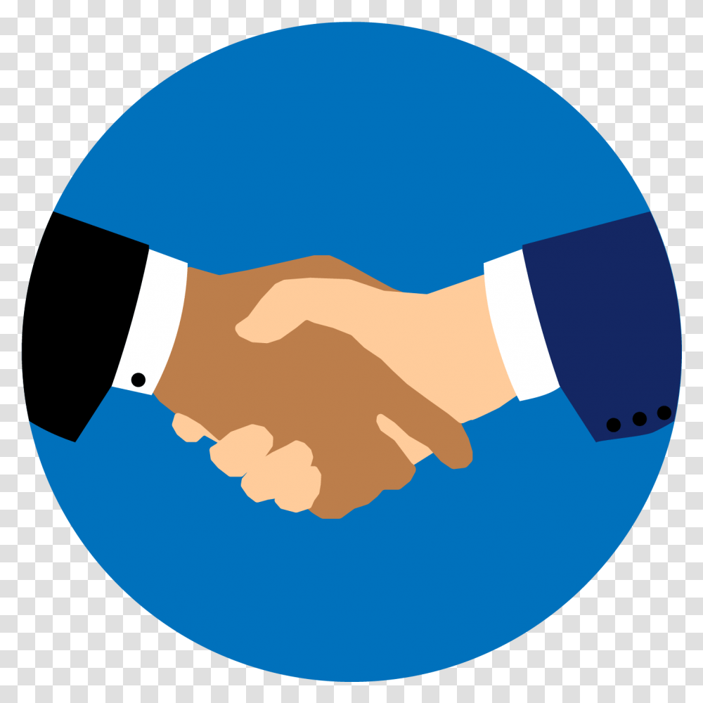 Business Package Circle, Hand, Handshake Transparent Png