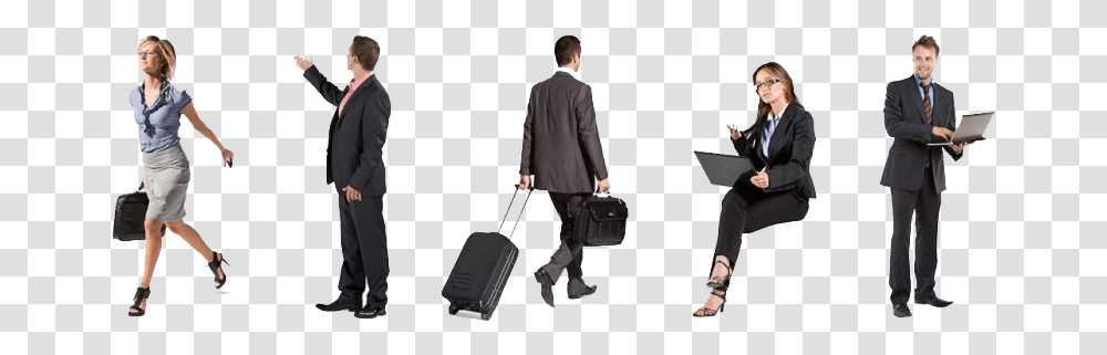 Business People Group Image Background Cut Out People Business, Person, Human, Luggage, Suitcase Transparent Png