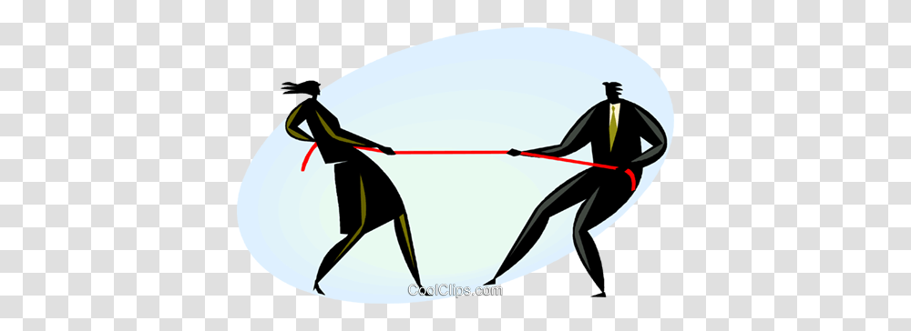 Business People Having A Tug Of War Royalty Free Vector Clip Art, Person, Animal, Mammal Transparent Png