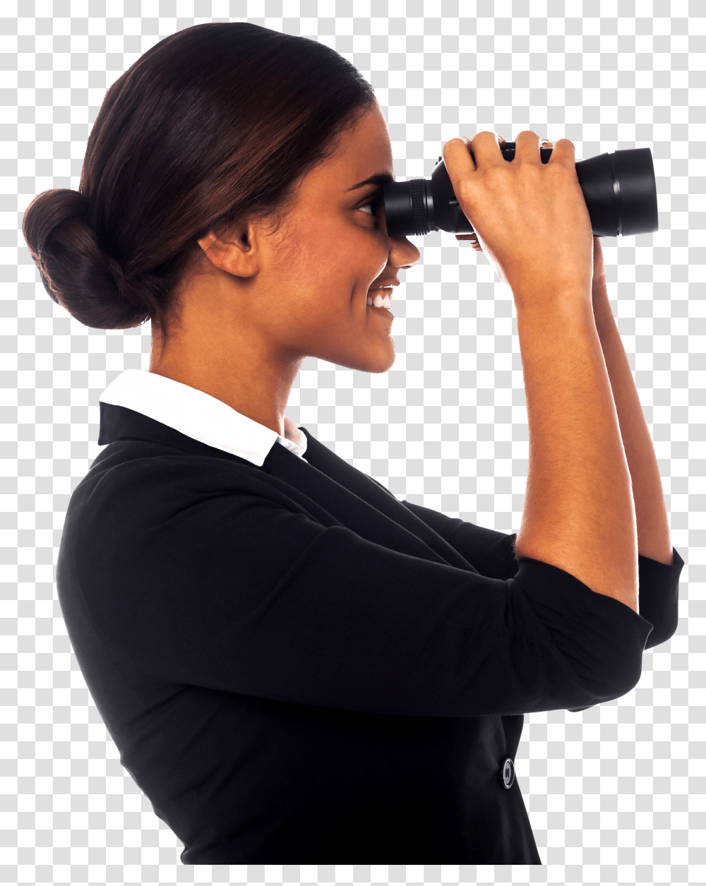 Business People Images Woman Binoculars Transparent Png