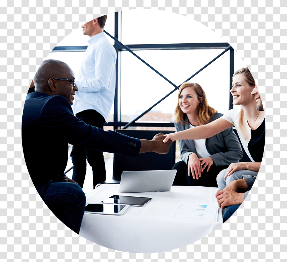 Business People Shaking Hands Business, Person, Sitting, Indoors Transparent Png