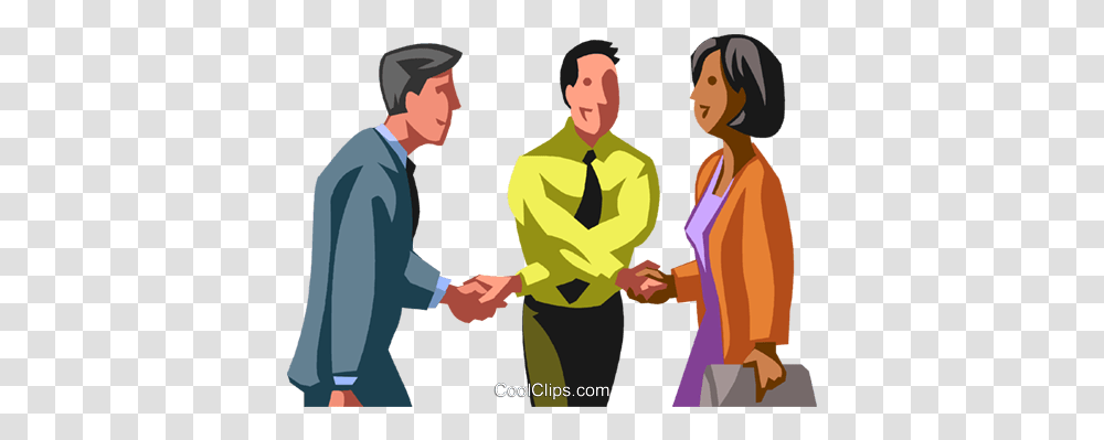 Business People Shaking Hands Royalty Free Vector Clip Art, Person, Poster, Clothing, Sleeve Transparent Png