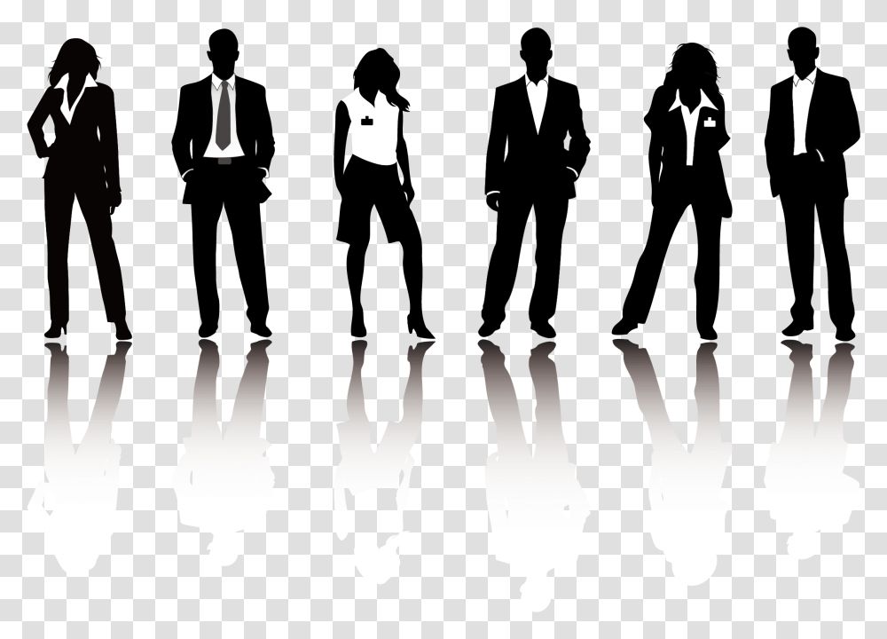 Business People Silhouettes Download Business People Silhouette, Person, Stencil Transparent Png