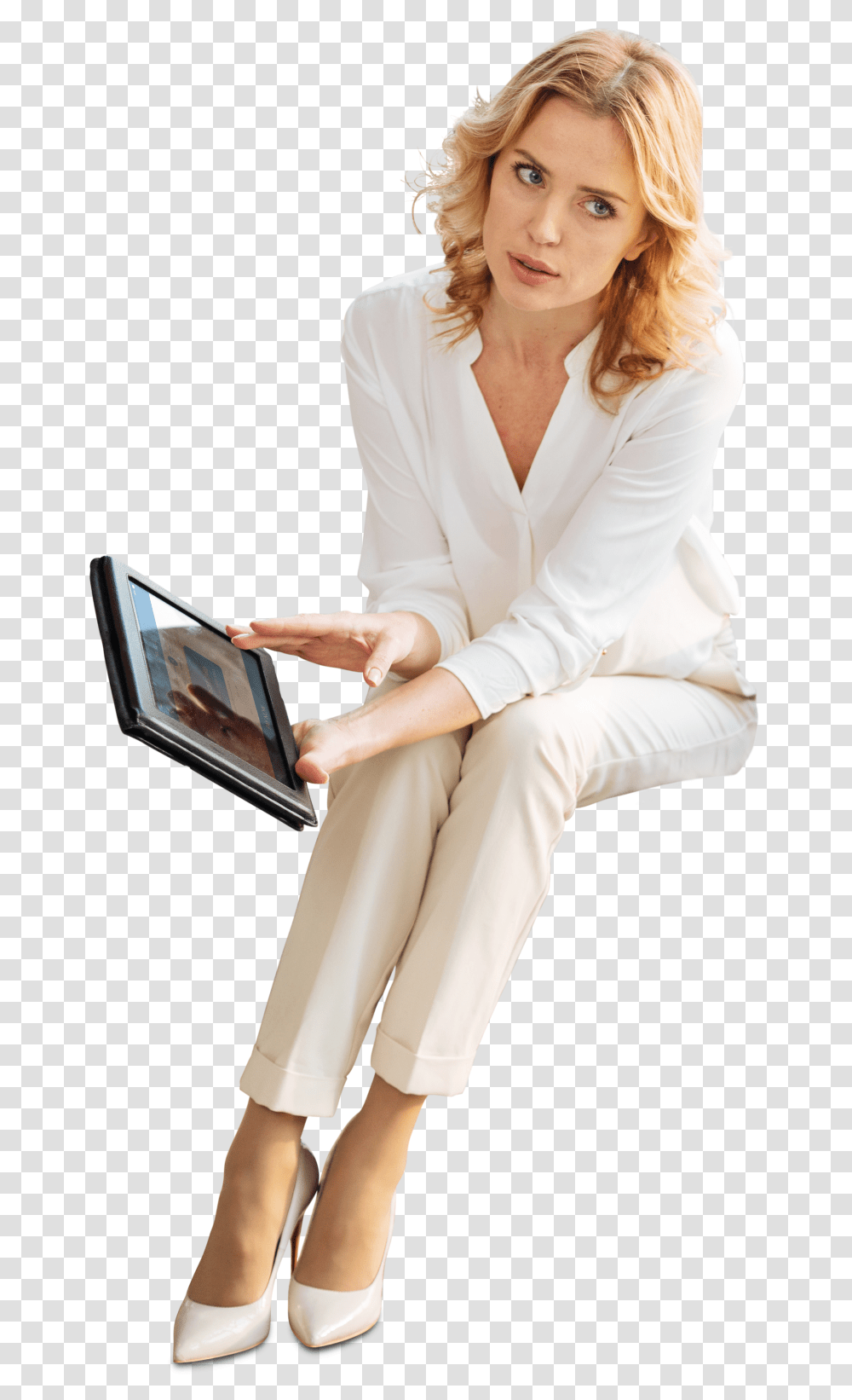 Business People Sitting, Person, Female, Computer Transparent Png
