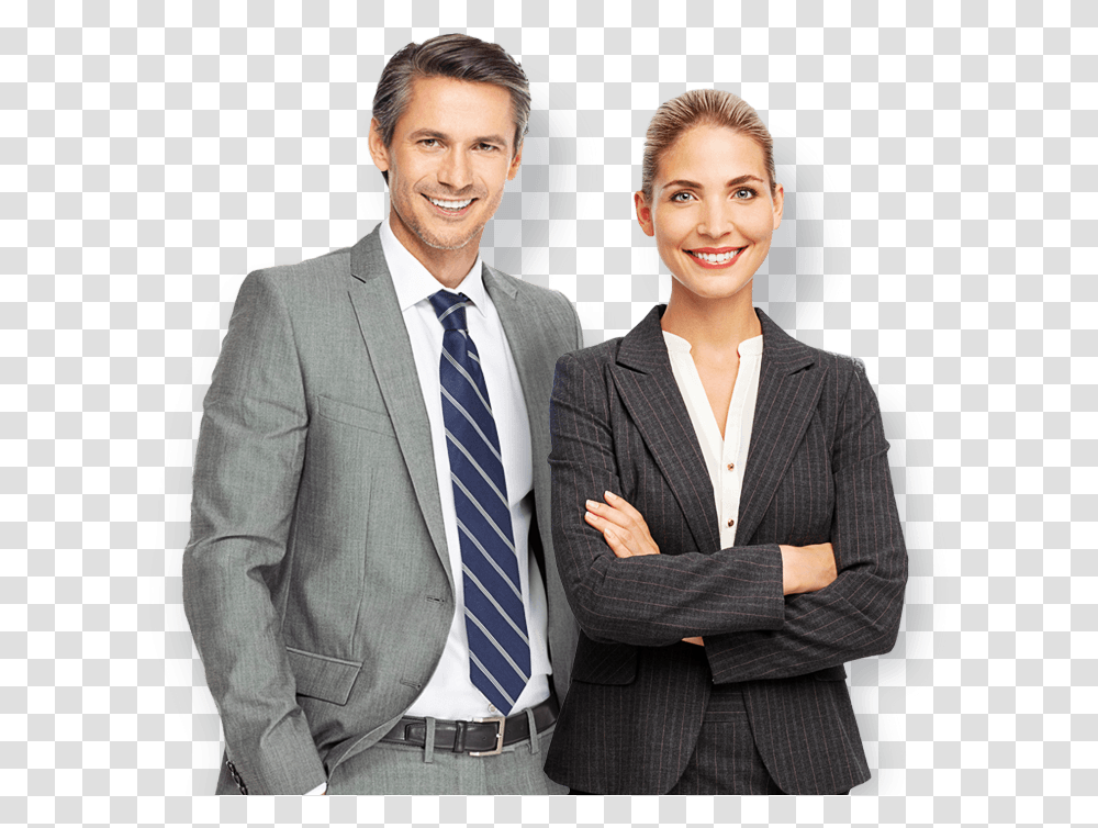 Business People Talking Business Woman And Man, Tie, Accessories, Suit, Overcoat Transparent Png