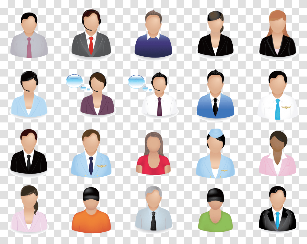 Business People Vector Image Business People Icon Set Free, Person, Baseball Cap, Hat Transparent Png