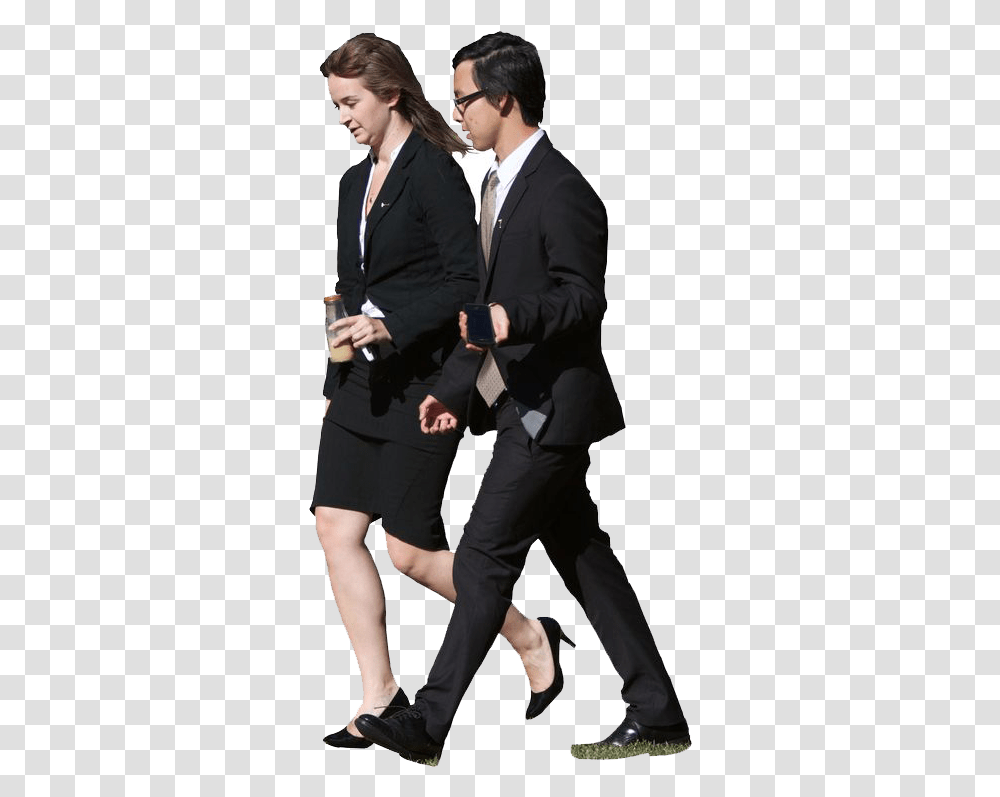 Business People Walking, Tie, Suit, Overcoat Transparent Png