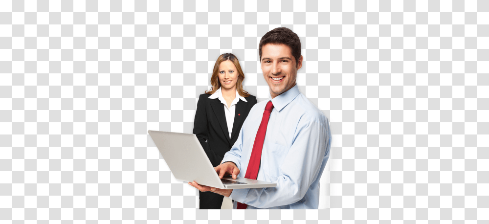 Business People With Notebook Laptop 13457 Business People Images, Clothing, Person, Tie, Shirt Transparent Png