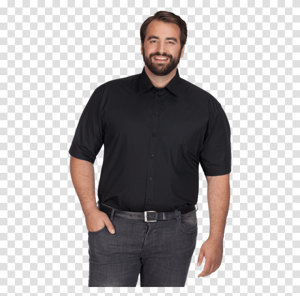 Business Shortsleeve Shirt Workwear Plus Size Men Mens Collared T Shirts Plus Sizes, Apparel, Person, Human Transparent Png