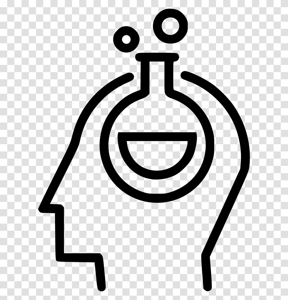 Business Strategy Experiment Research Vial Mind Person Experimentation Icon, Stencil, Silhouette, Shooting Range Transparent Png