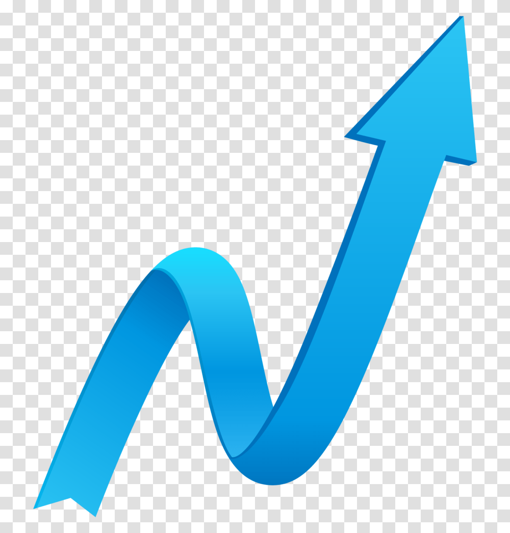 Business Success Blue Up Arrow Icon, Text, Symbol, Triangle Transparent Png