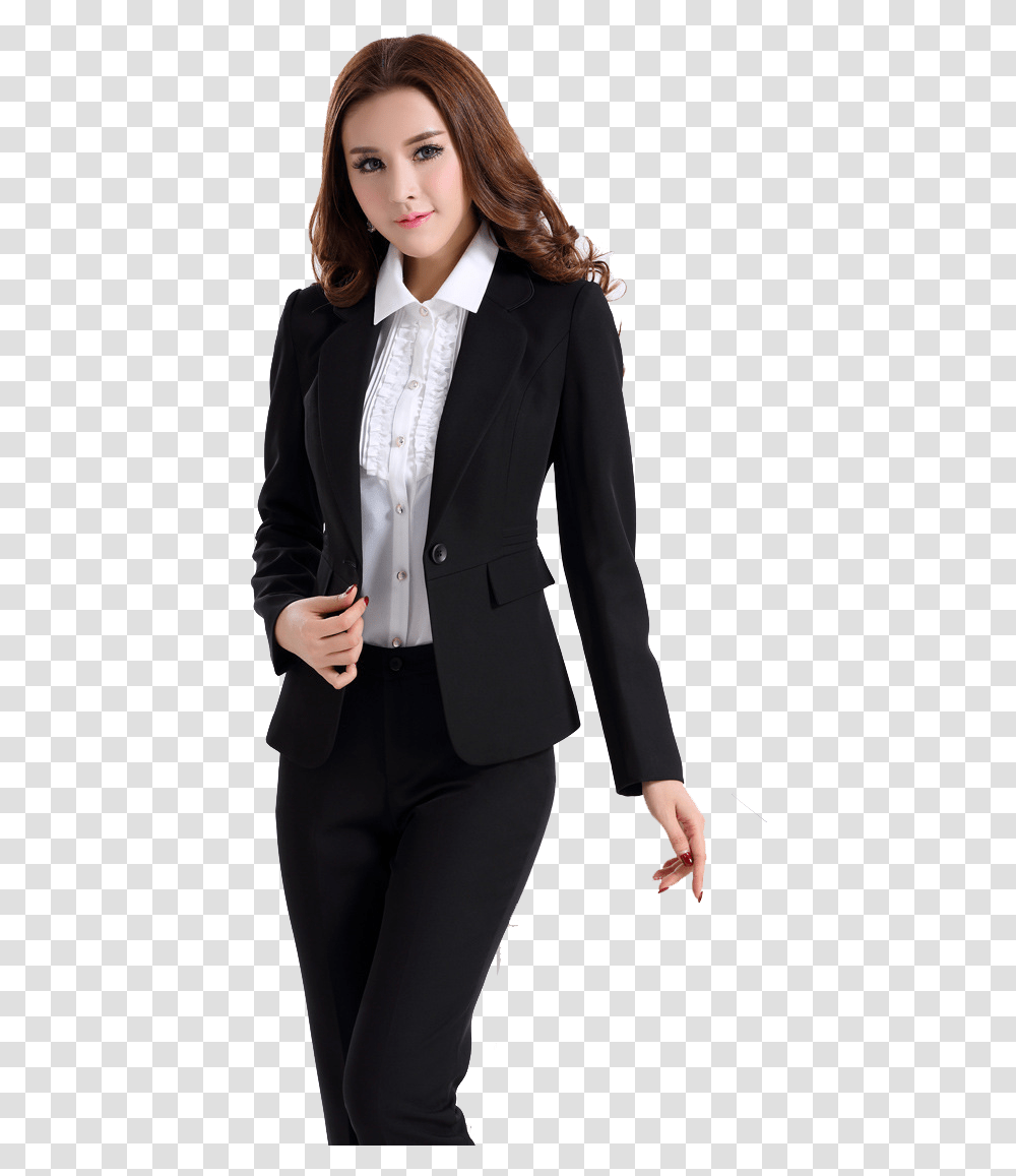 Business Suit For Women Images Woman In Suit, Clothing, Apparel, Blazer, Jacket Transparent Png