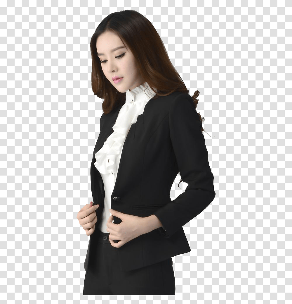 Business Suit For Women Pics Female Business Suits, Overcoat, Person, Blazer Transparent Png
