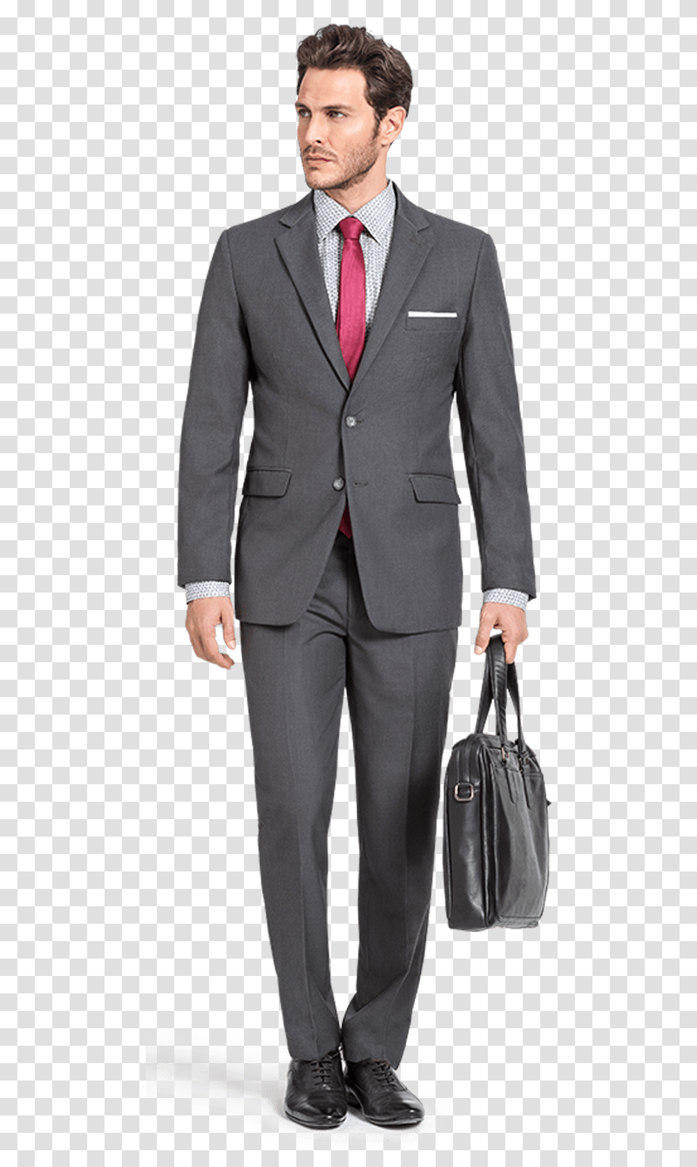Business Suit Traje Gris Hombre Moreno Hd Coat Pant In, Apparel, Tie, Accessories Transparent Png