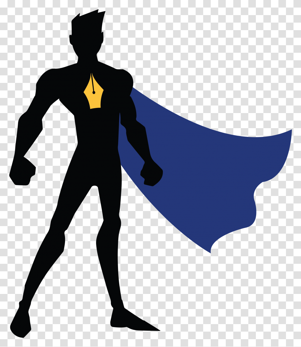 Business Superhero Superhero Silhouette Clipart, Person, Lighting Transparent Png