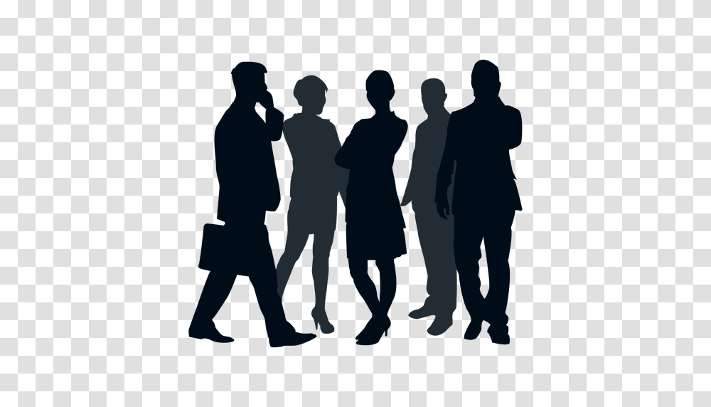 Business Team Group Silhouette, Person, People, Crowd, Standing Transparent Png