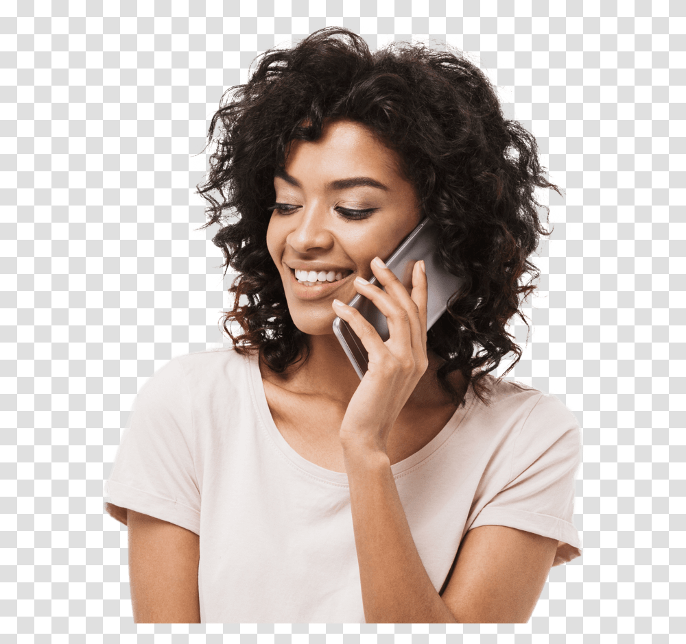 Business Telecom Provider Image Solution Category Mobility, Person, Face, Hair, Phone Transparent Png