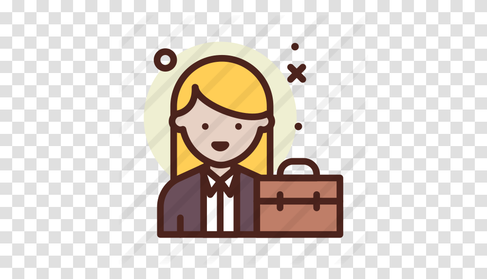 Business Woman Free People Icons Woman Host Icon, Bag, Text, Jury, Luggage Transparent Png