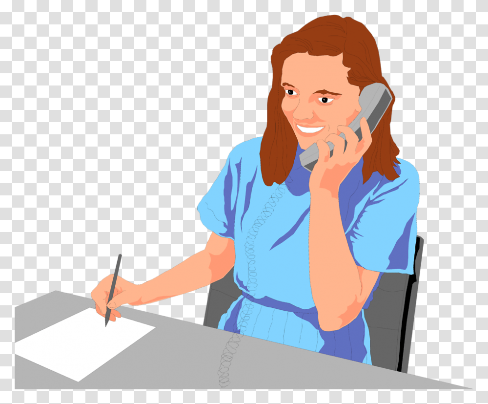 Business Woman Image Women On The Phone Clipart, Person, Sitting, Nurse Transparent Png