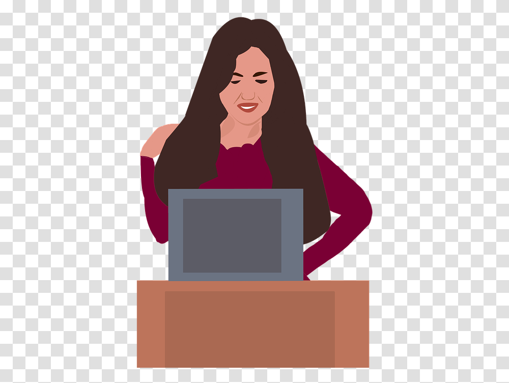 Business Woman Typing Keyboard Text Woman Startup Mujer Escribiendo Imagen, Person, Face, Female, Smile Transparent Png