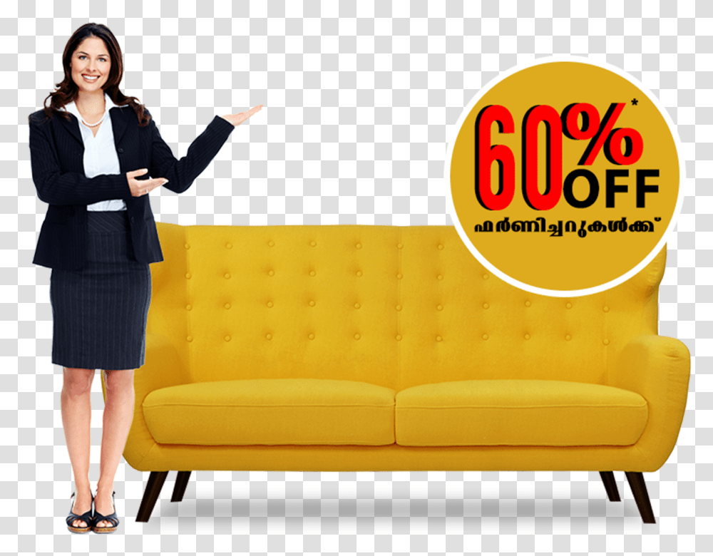 Business Woman Woman, Couch, Furniture, Person, Human Transparent Png