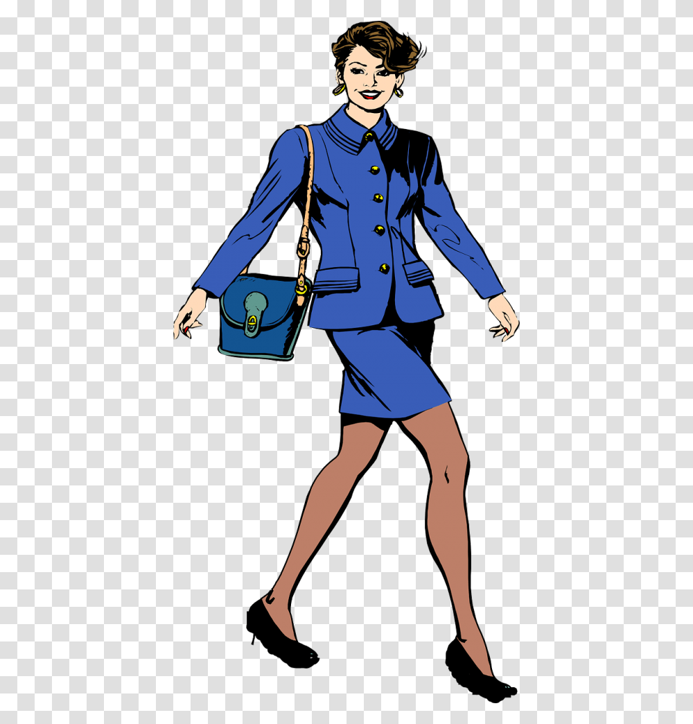 Business Woman Woman Fashion Tall Woman Clip Art, Person, Suit, Overcoat Transparent Png