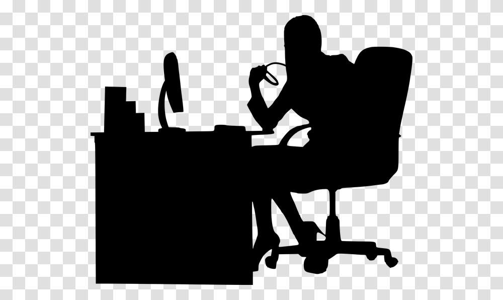 Business Woman Woman Silhouette Working, Gray, World Of Warcraft Transparent Png
