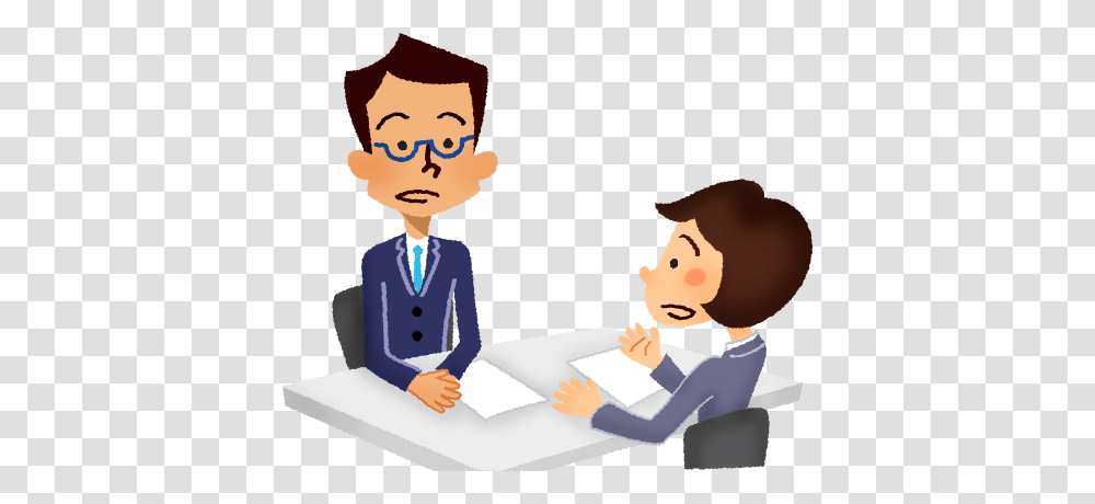 Businessman And Businesswoman Having A Meeting, Person, Human, Interview, Sitting Transparent Png