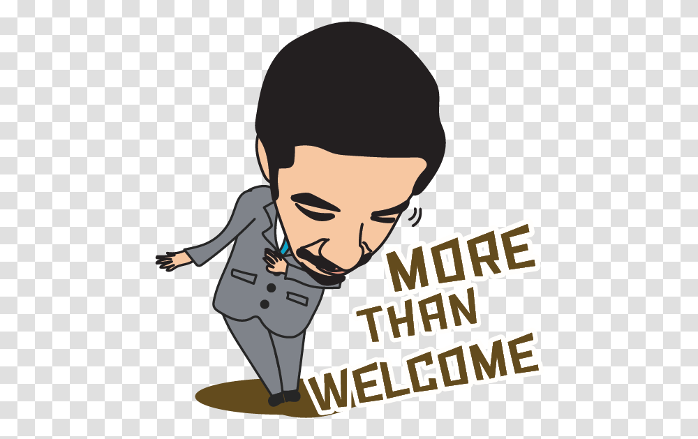 Businessman Animated You Re Welcome, Person, Human, Face, Text Transparent Png