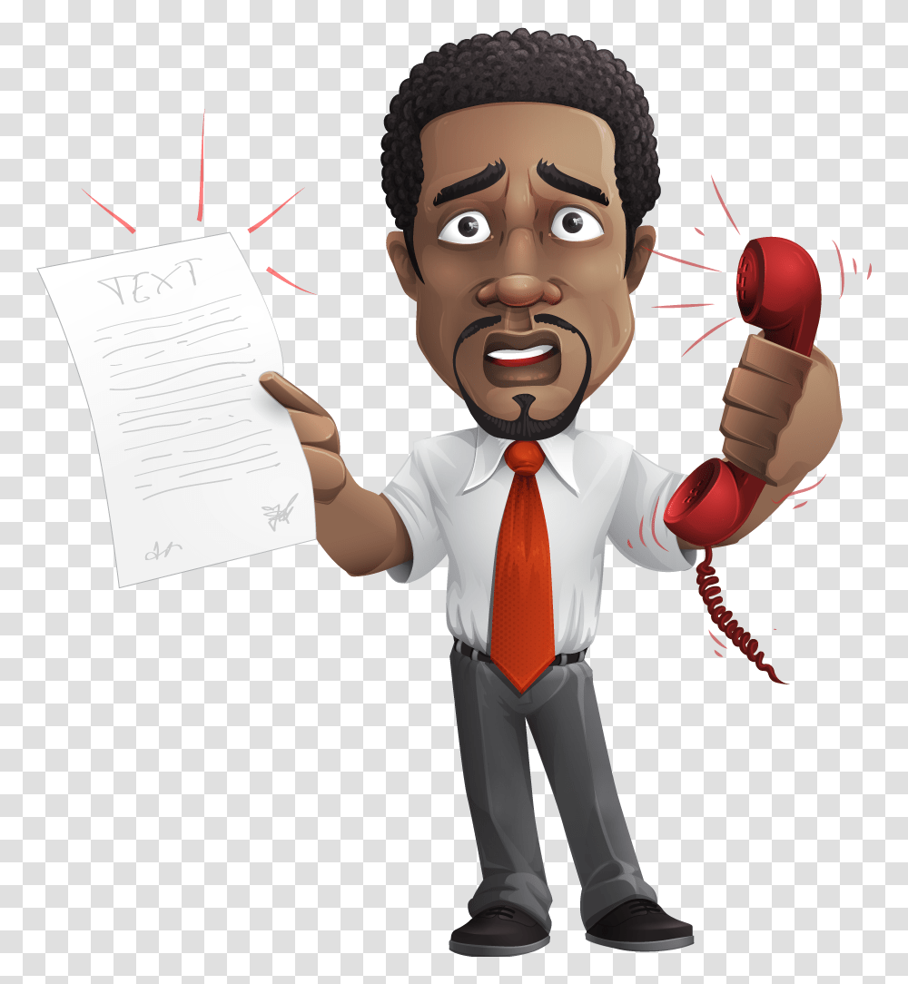 Businessman Clipart Cartoon Black Businessman, Tie, Accessories, Person, Head Transparent Png