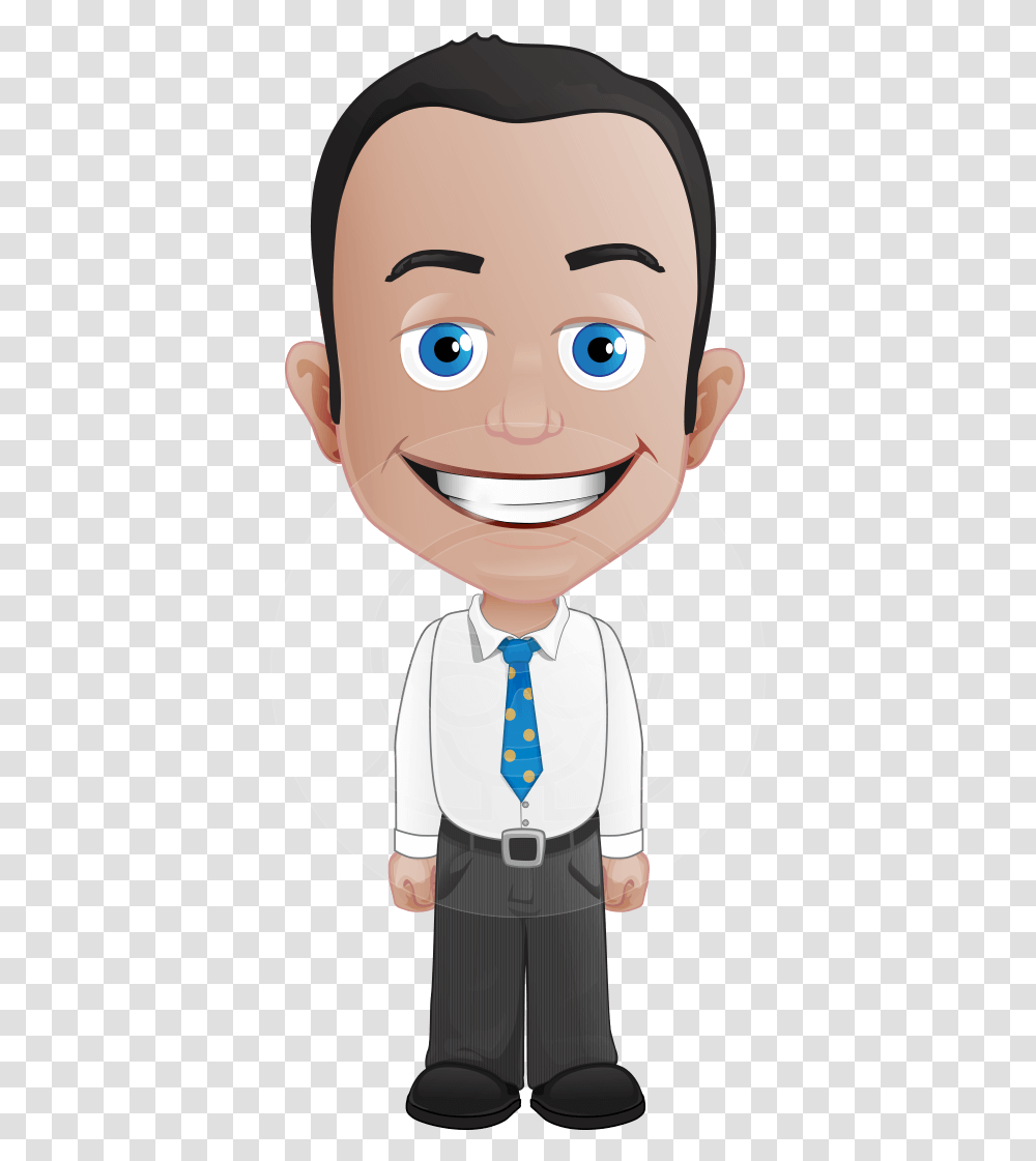 Businessman Clipart Male Character Animated Guy Clip Art, Person, Tie, Head, Dentist Transparent Png