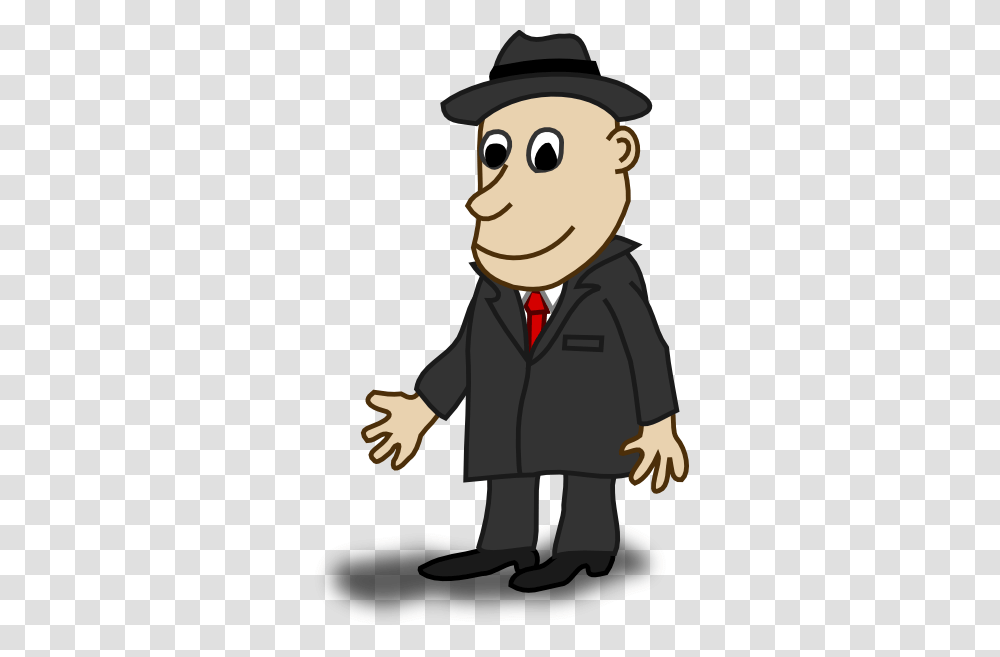 Businessman Comic Character Clip Art, Suit, Overcoat, Person Transparent Png
